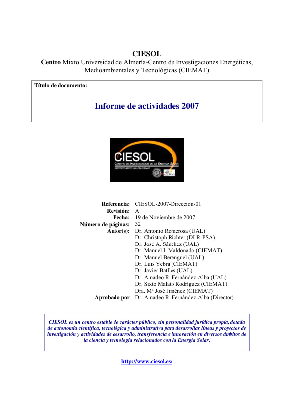 Informe CIESOL 2007